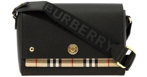 burberry black monogram leather crossbody bag|burberry note bag black.